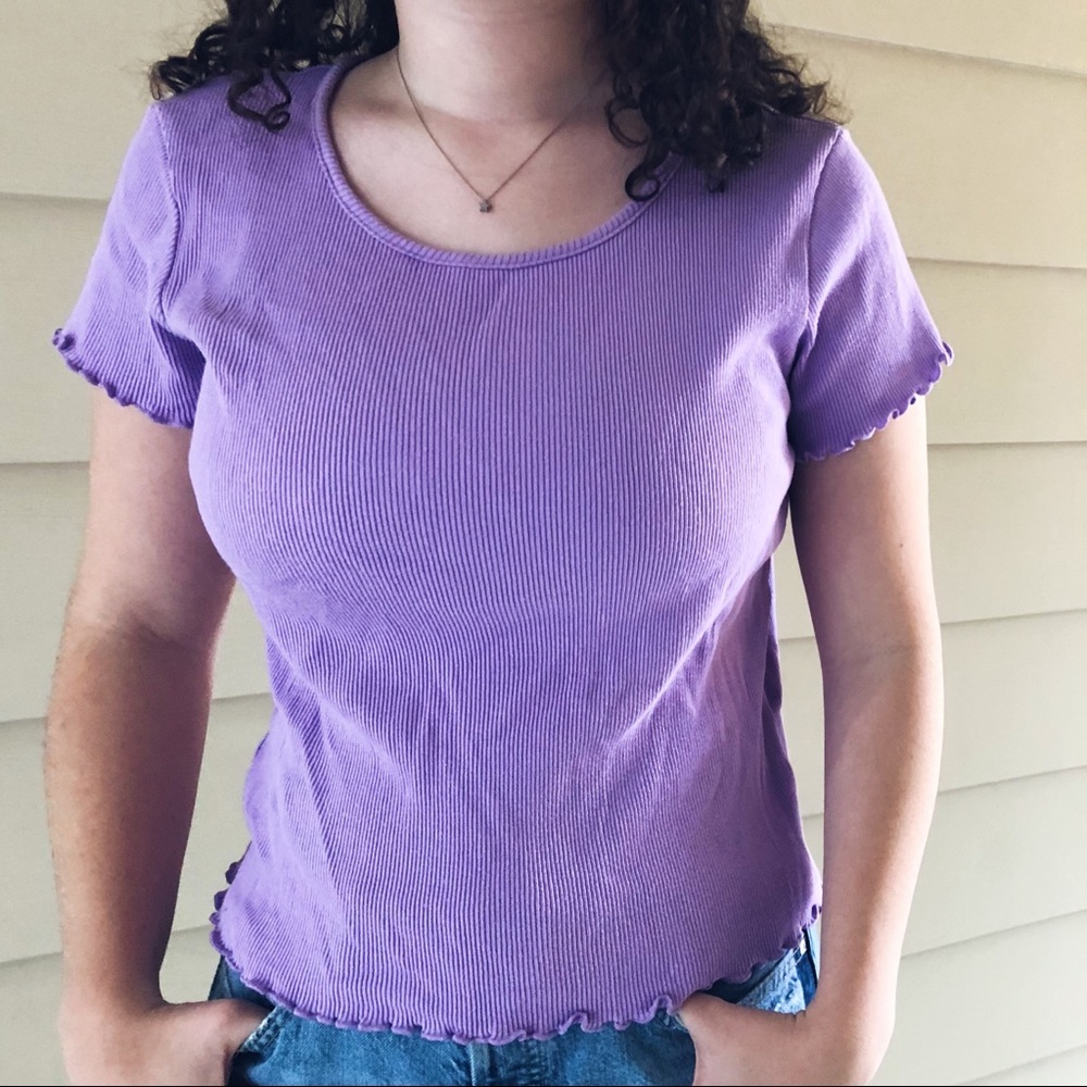 Lavender Lettuce Trim Shirt